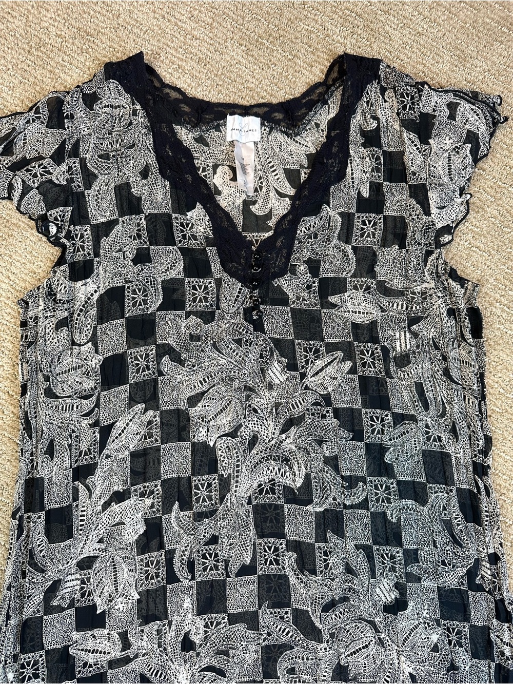 Y2K Fairy Grunge Whimsigoth Coquette Festival Sheer Lace Top Black Floral Goth